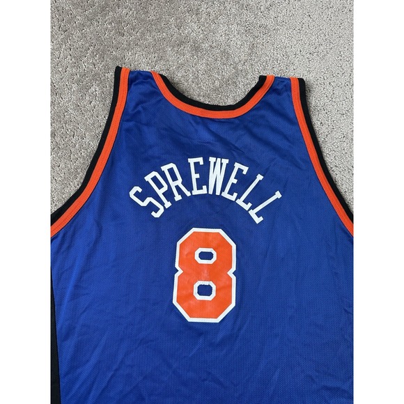 Vintage Mens Jersey NBA Champion New York Knicks #8 Latrell Sprewell, Size XL 48 - Picture 4 of 9